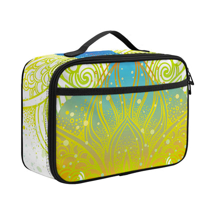 Colorful Buddha Lotus Print Portable Lunch Bag