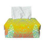 Colorful Buddha Lotus Print Rectangle Tissue Box Cover