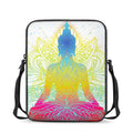 Colorful Buddha Lotus Print Rectangular Crossbody Bag