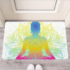 Colorful Buddha Lotus Print Rubber Doormat