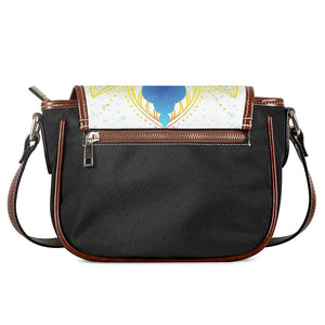 Colorful Buddha Lotus Print Saddle Bag