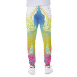 Colorful Buddha Lotus Print Scuba Joggers