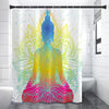 Colorful Buddha Lotus Print Shower Curtain