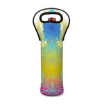 Colorful Buddha Lotus Print Single Neoprene Wine Tote