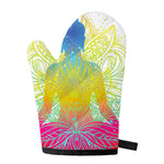 Colorful Buddha Lotus Print Single Oven Mitt