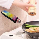 Colorful Buddha Lotus Print Skillet Handle Cover