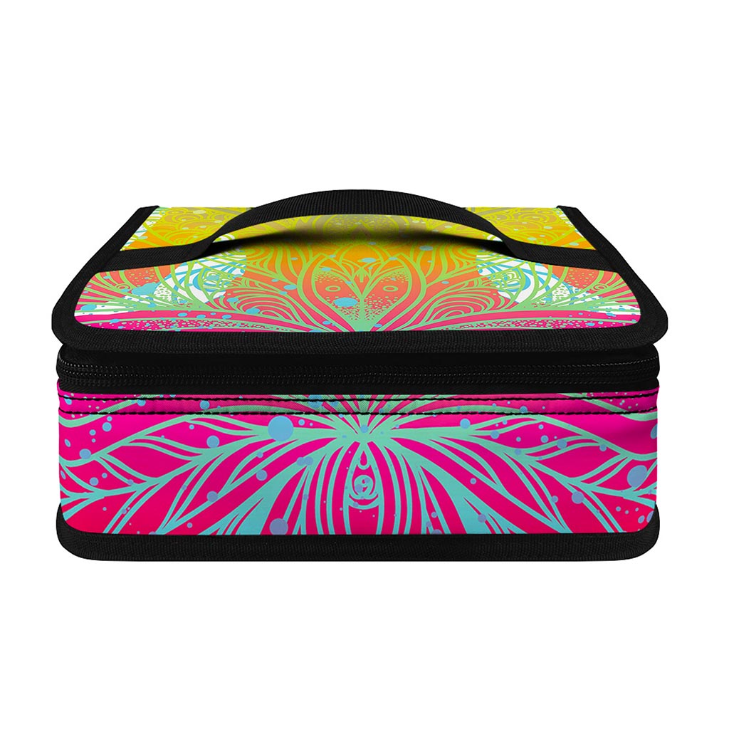 Colorful Buddha Lotus Print Small Lunch Bag