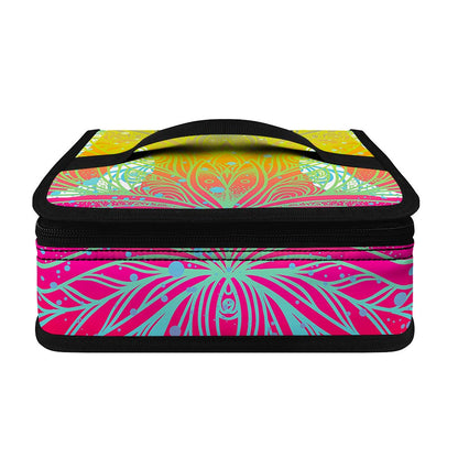 Colorful Buddha Lotus Print Small Lunch Bag