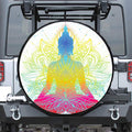 Colorful Buddha Lotus Print Tire Cover