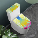 Colorful Buddha Lotus Print Toilet Lid And Tank Cover Set