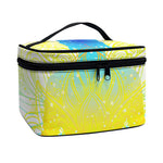 Colorful Buddha Lotus Print Travel Makeup Bag