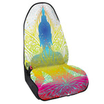 Colorful Buddha Lotus Print Waterproof Car Seat Cover