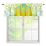 Colorful Buddha Lotus Print Window Valance