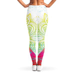 Colorful Buddha Lotus Print Women's Leggings