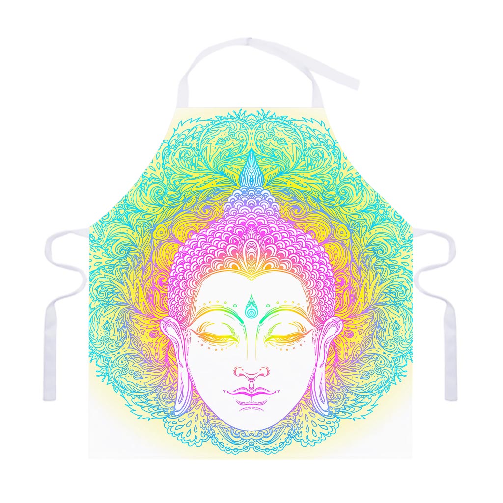 Colorful Buddha Mandala Print Adjustable Apron