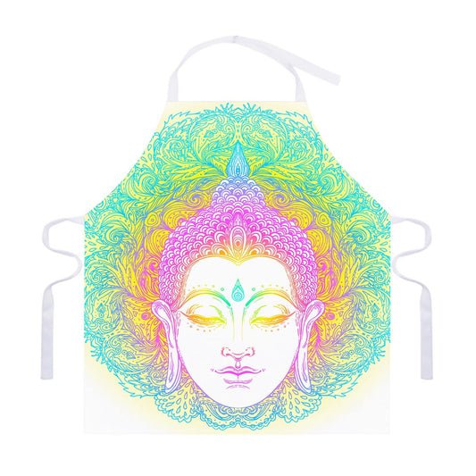 Colorful Buddha Mandala Print Adjustable Apron