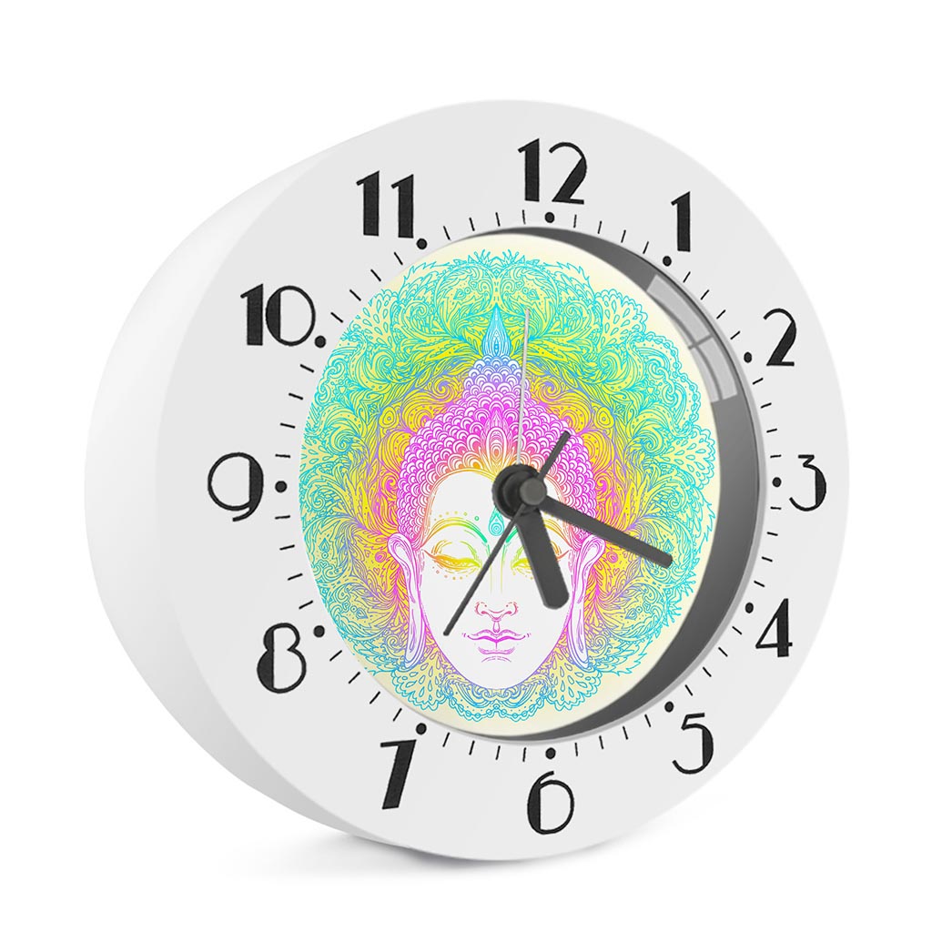 Colorful Buddha Mandala Print Alarm Clock