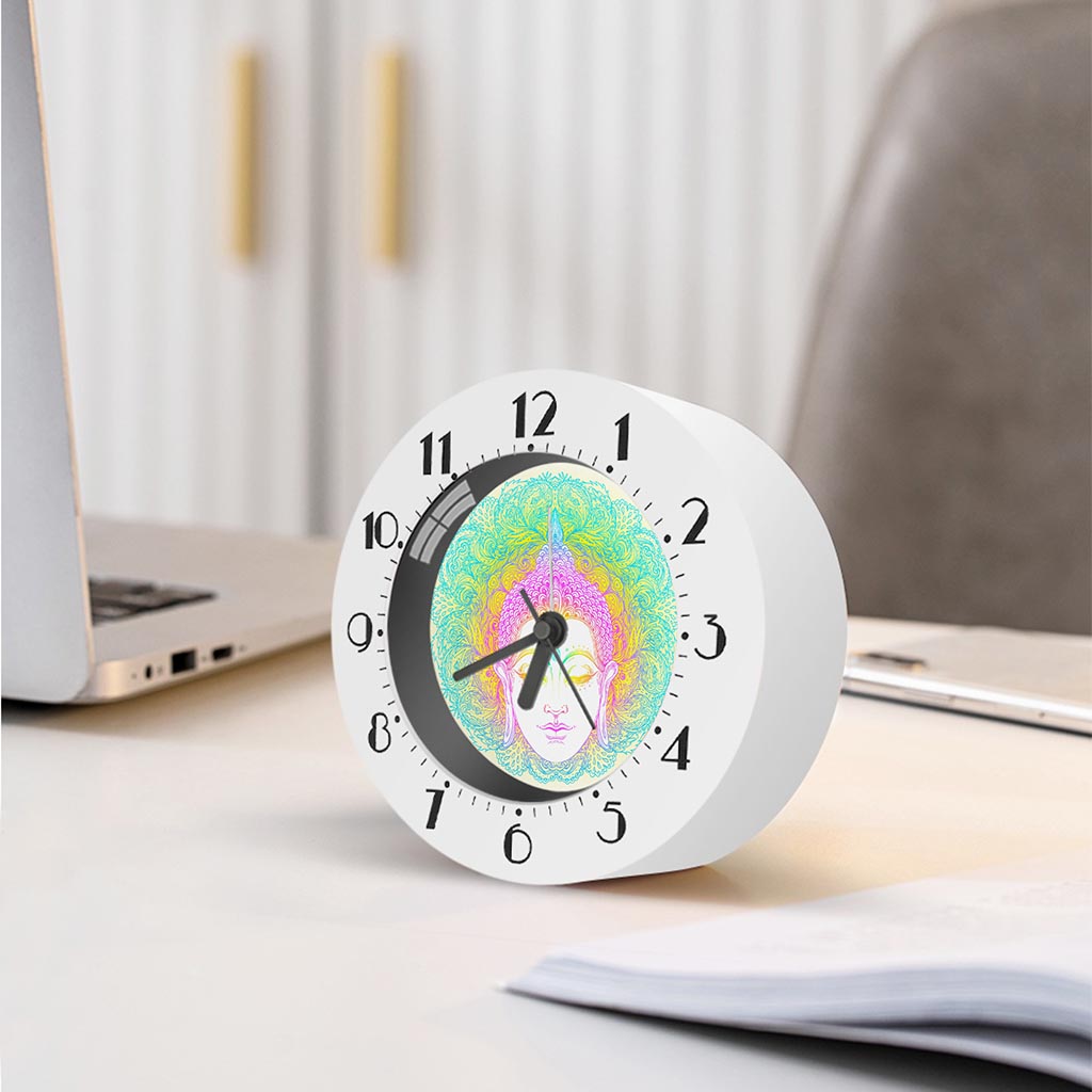 Colorful Buddha Mandala Print Alarm Clock