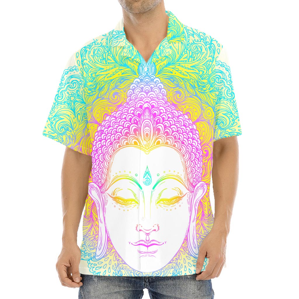 Colorful Buddha Mandala Print Aloha Shirt