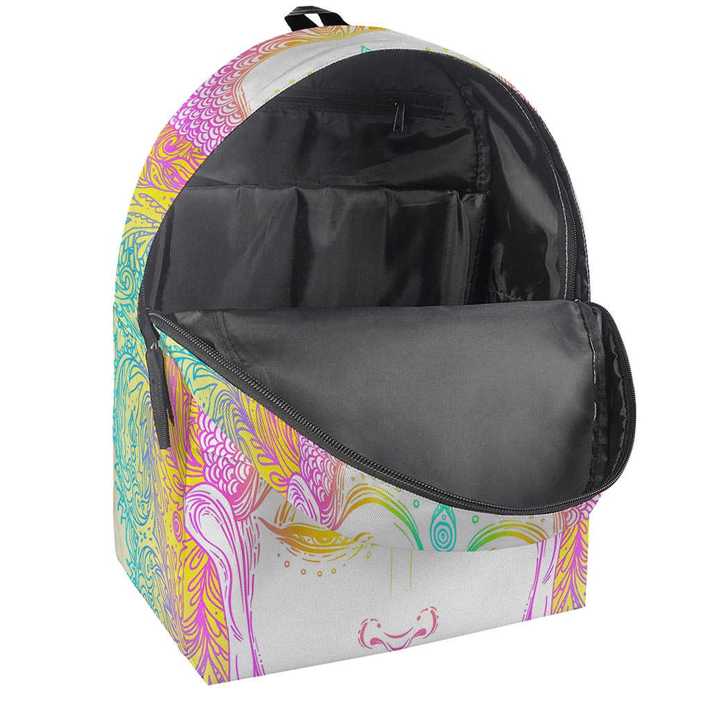 Colorful Buddha Mandala Print Backpack