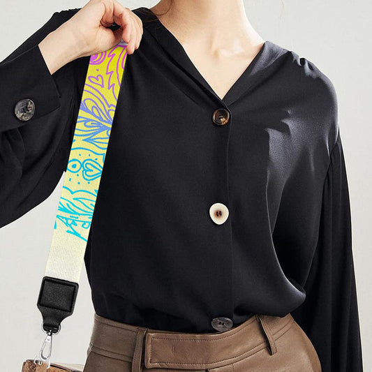 Colorful Buddha Mandala Print Bag Strap