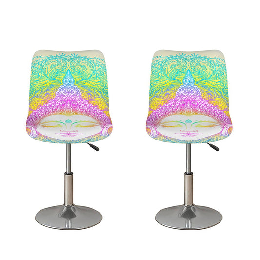 Colorful Buddha Mandala Print Bar Stool Covers