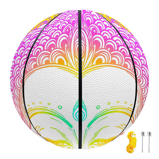 Colorful Buddha Mandala Print Basketball