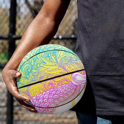 Colorful Buddha Mandala Print Basketball