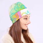 Colorful Buddha Mandala Print Beanie