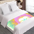 Colorful Buddha Mandala Print Bed Runner