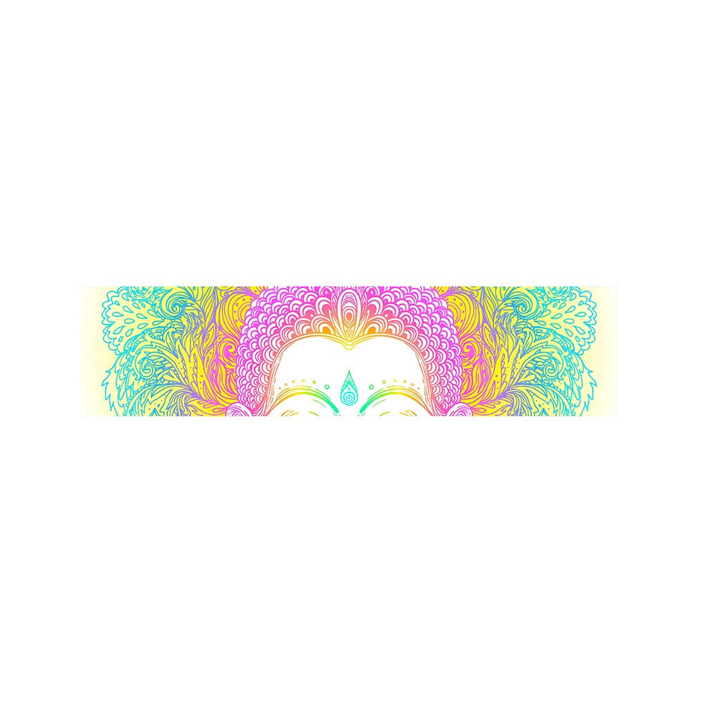Colorful Buddha Mandala Print Bed Runner