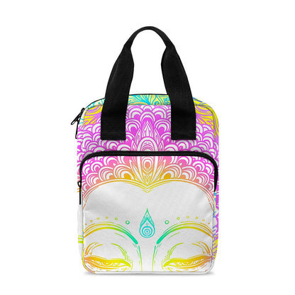 Colorful Buddha Mandala Print Bible Tote Bag