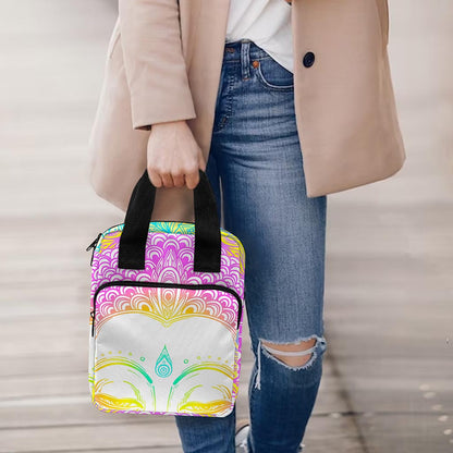Colorful Buddha Mandala Print Bible Tote Bag