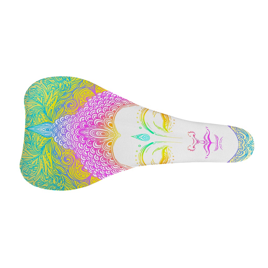 Colorful Buddha Mandala Print Bicycle Seat Cover
