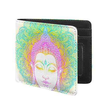 Colorful Buddha Mandala Print Bifold Wallet