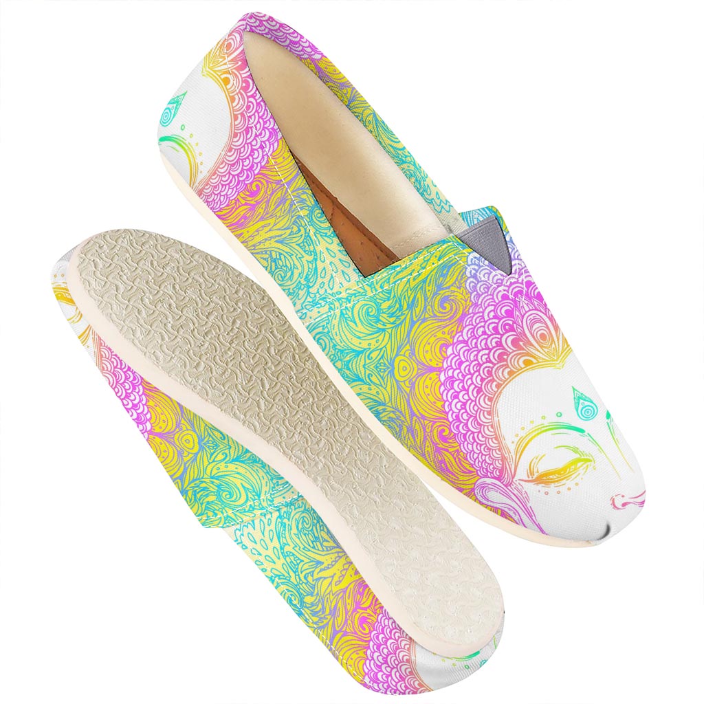 Colorful Buddha Mandala Print Casual Shoes