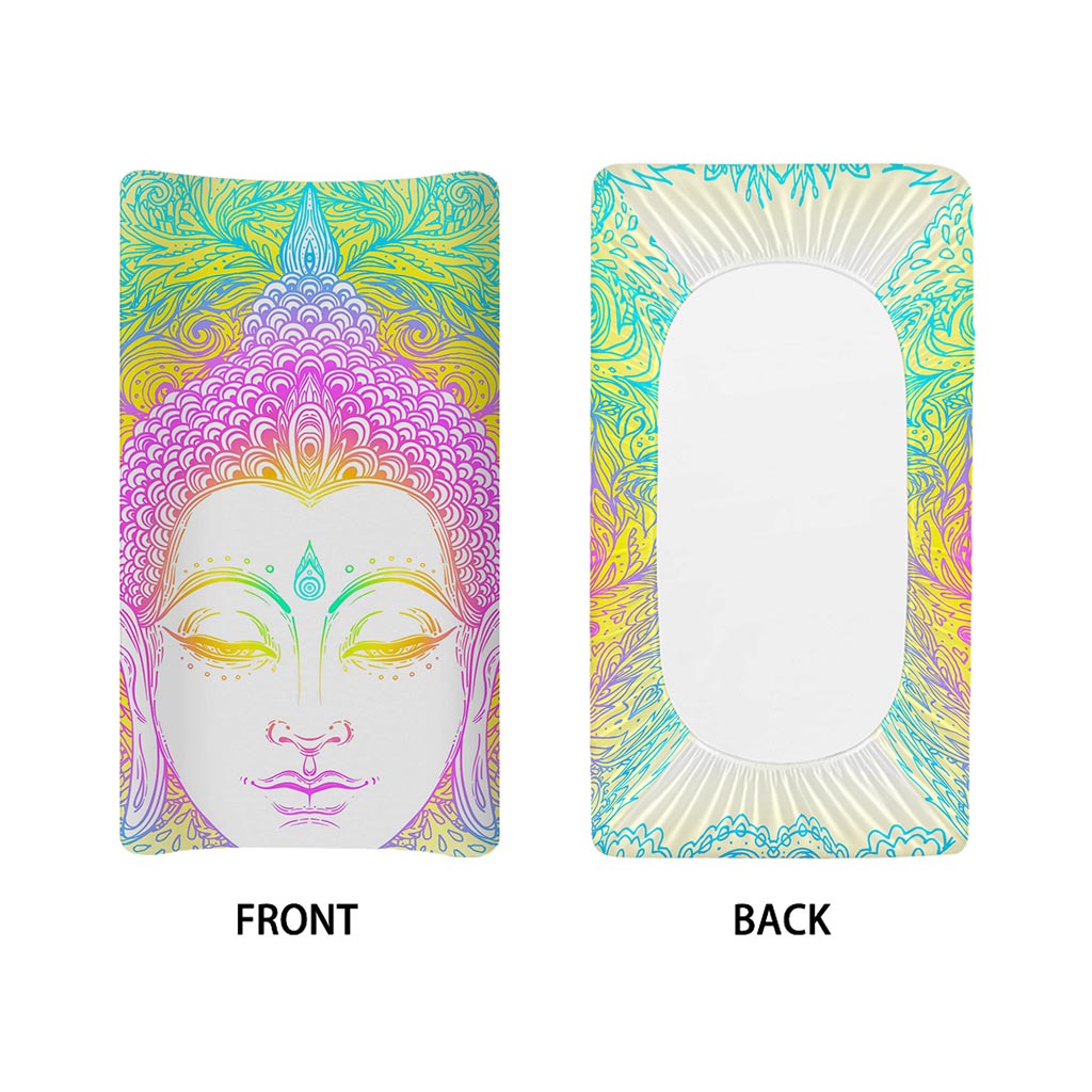 Colorful Buddha Mandala Print Changing Pad Cover
