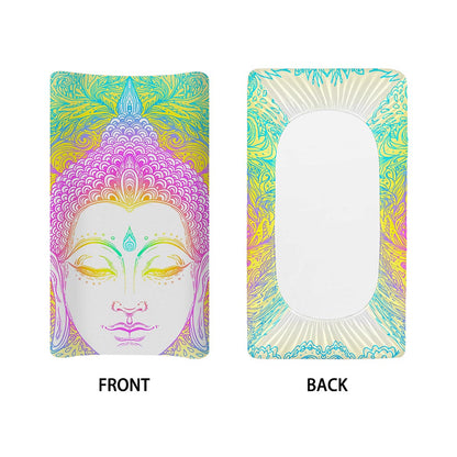 Colorful Buddha Mandala Print Changing Pad Cover