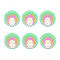 Colorful Buddha Mandala Print Coaster Set