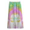 Colorful Buddha Mandala Print Cotton Front Slit Maxi Skirt