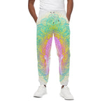 Colorful Buddha Mandala Print Cotton Pants