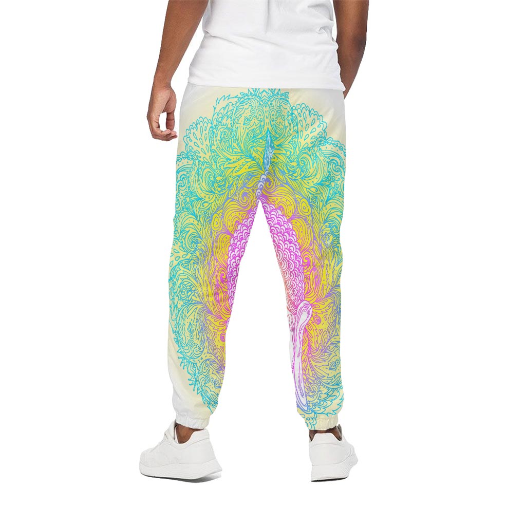 Colorful Buddha Mandala Print Cotton Pants