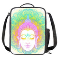 Colorful Buddha Mandala Print Crossbody Lunch Bag