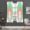 Colorful Buddha Mandala Print Grommet Curtain Panels