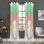 Colorful Buddha Mandala Print Curtain