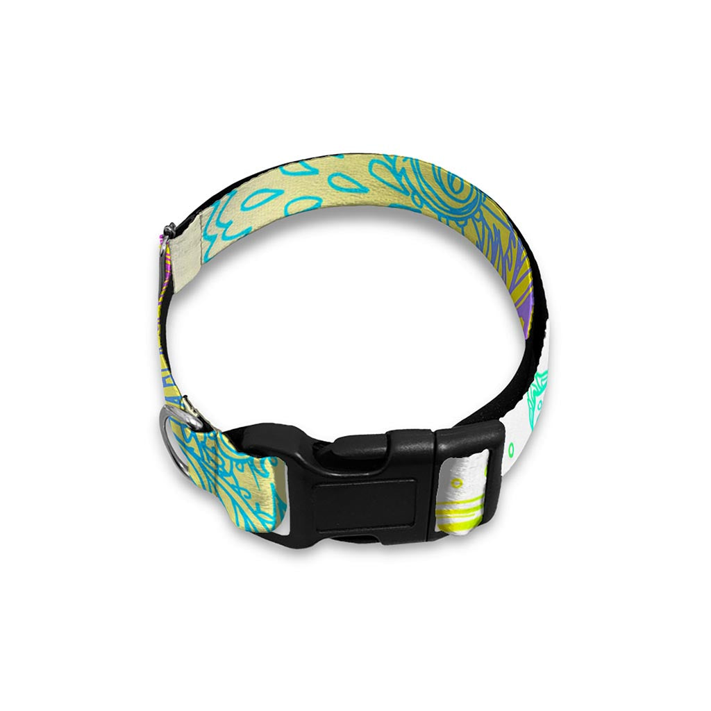 Colorful Buddha Mandala Print Dog Collar