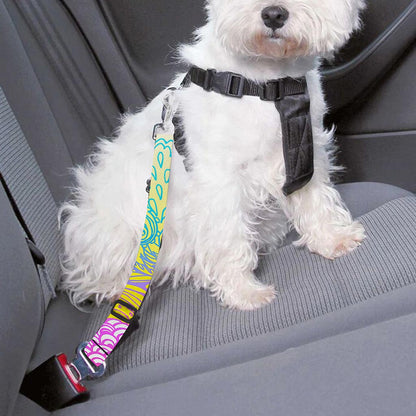 Colorful Buddha Mandala Print Dog Seat Belt
