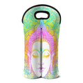 Colorful Buddha Mandala Print Double Neoprene Wine Tote