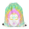 Colorful Buddha Mandala Print Drawstring Bag