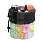 Colorful Buddha Mandala Print Drawstring Makeup Bag